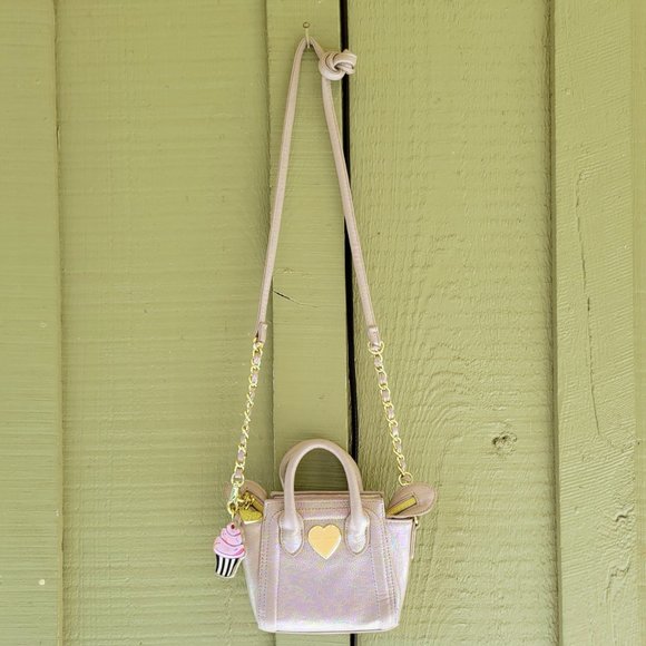 BETSEY JOHNSON Dreamworks Trolls Silver Gray Mini Bag Crossbody - Picture 6 of 9